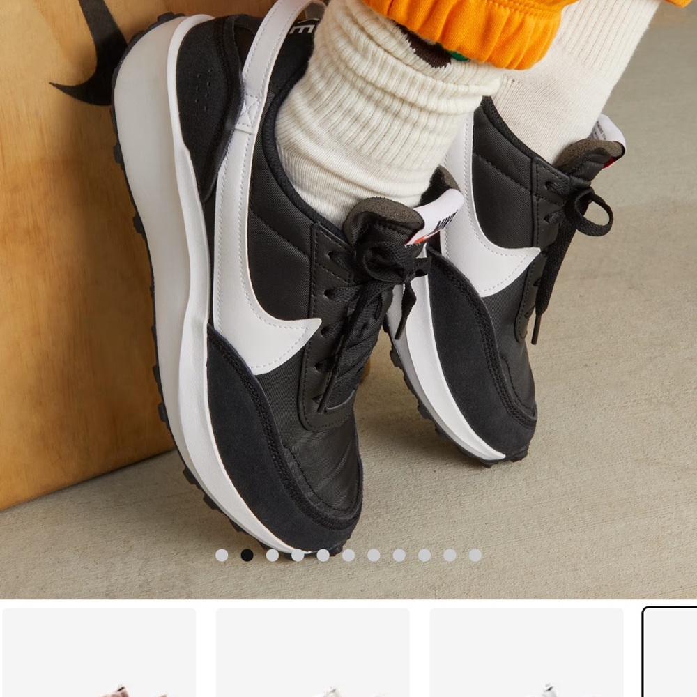 Nike Black and White Waffle Debut Sneakers